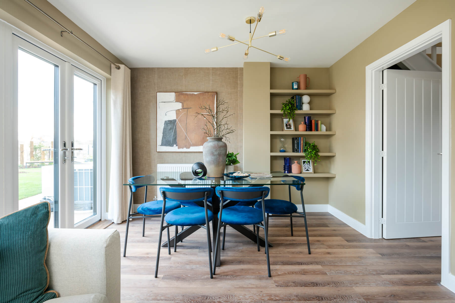 Open plan dining and living area