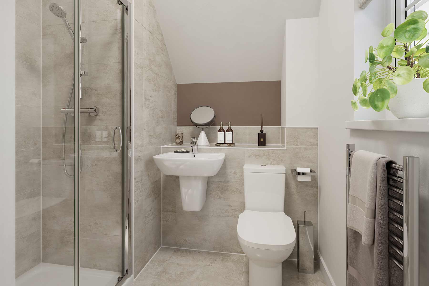 En-suite with modern features