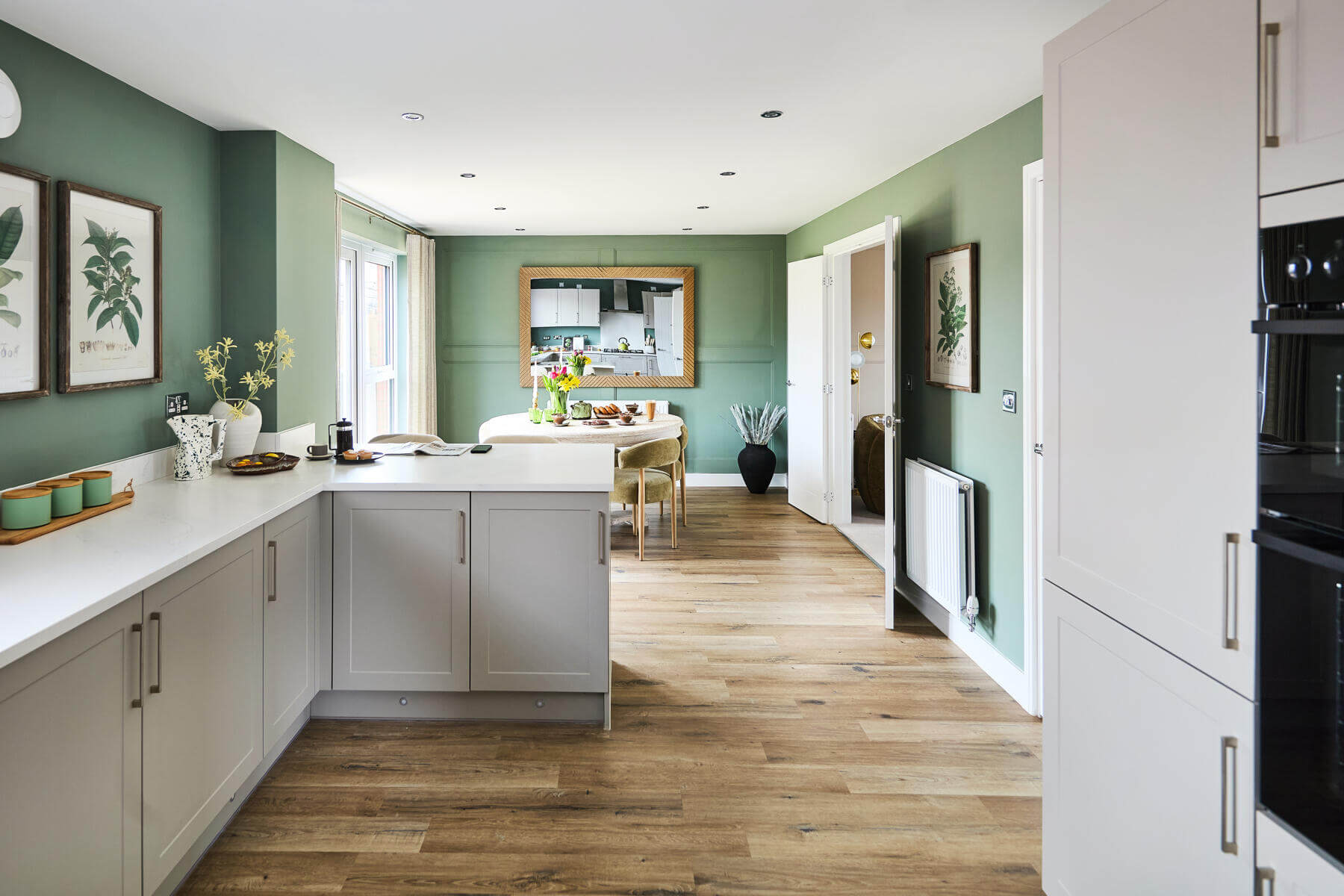 Kitchen to dining area of the Rightford