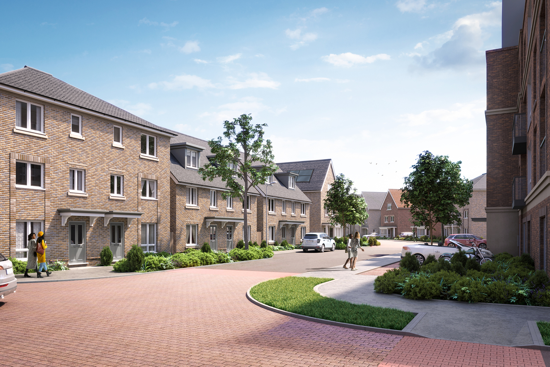 Artist impression of what a street scene at Heatherwood Royal could look like