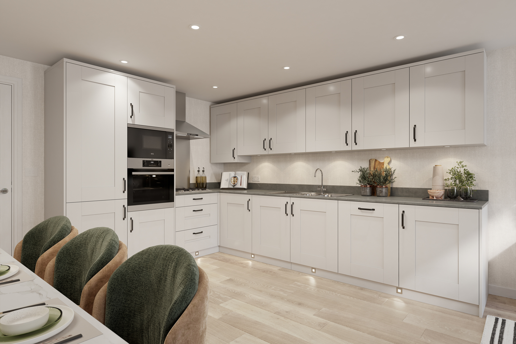 The Ascot kitchen dining family area 