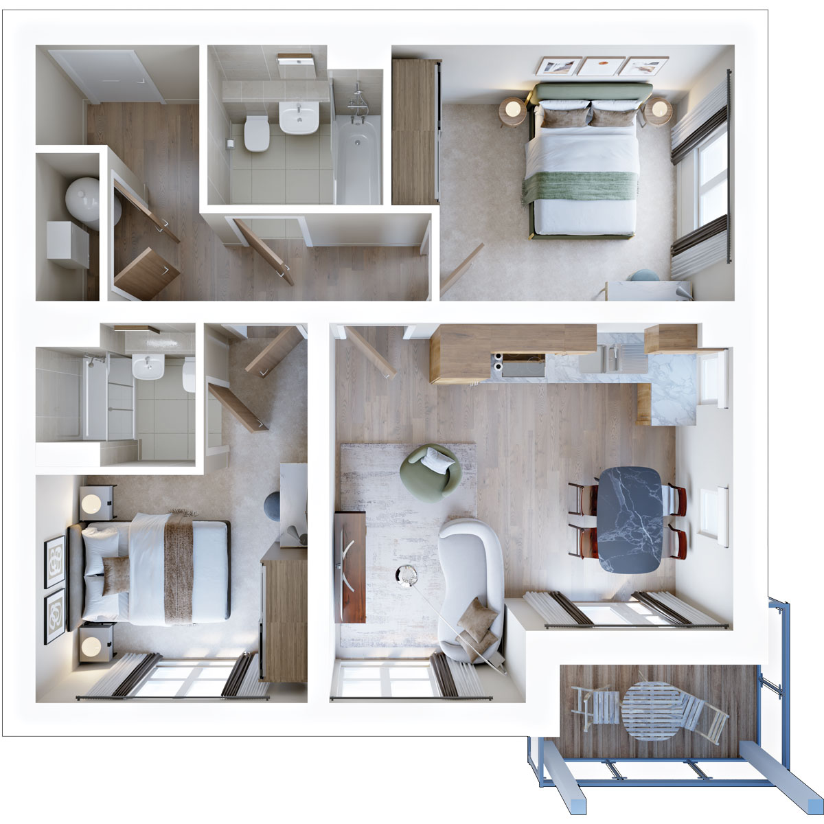Plots 125, 128 and 130 - Block G