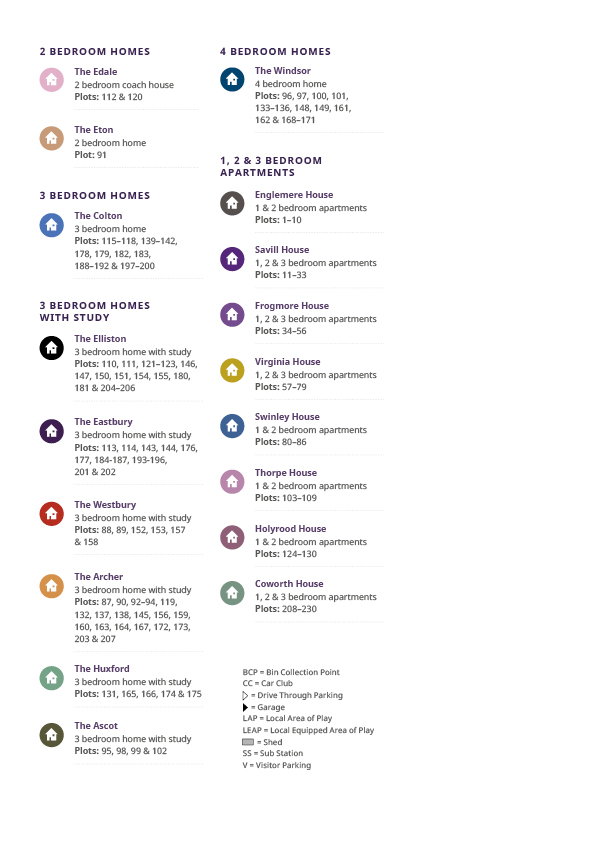 Heatherwood Royal Siteplan Key