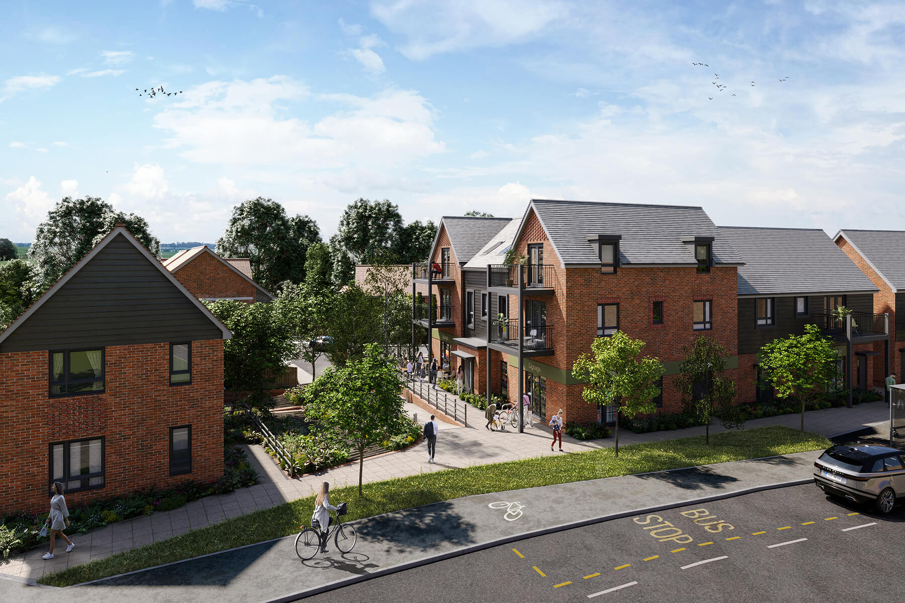 Artist impression of homes at Mindenhurst