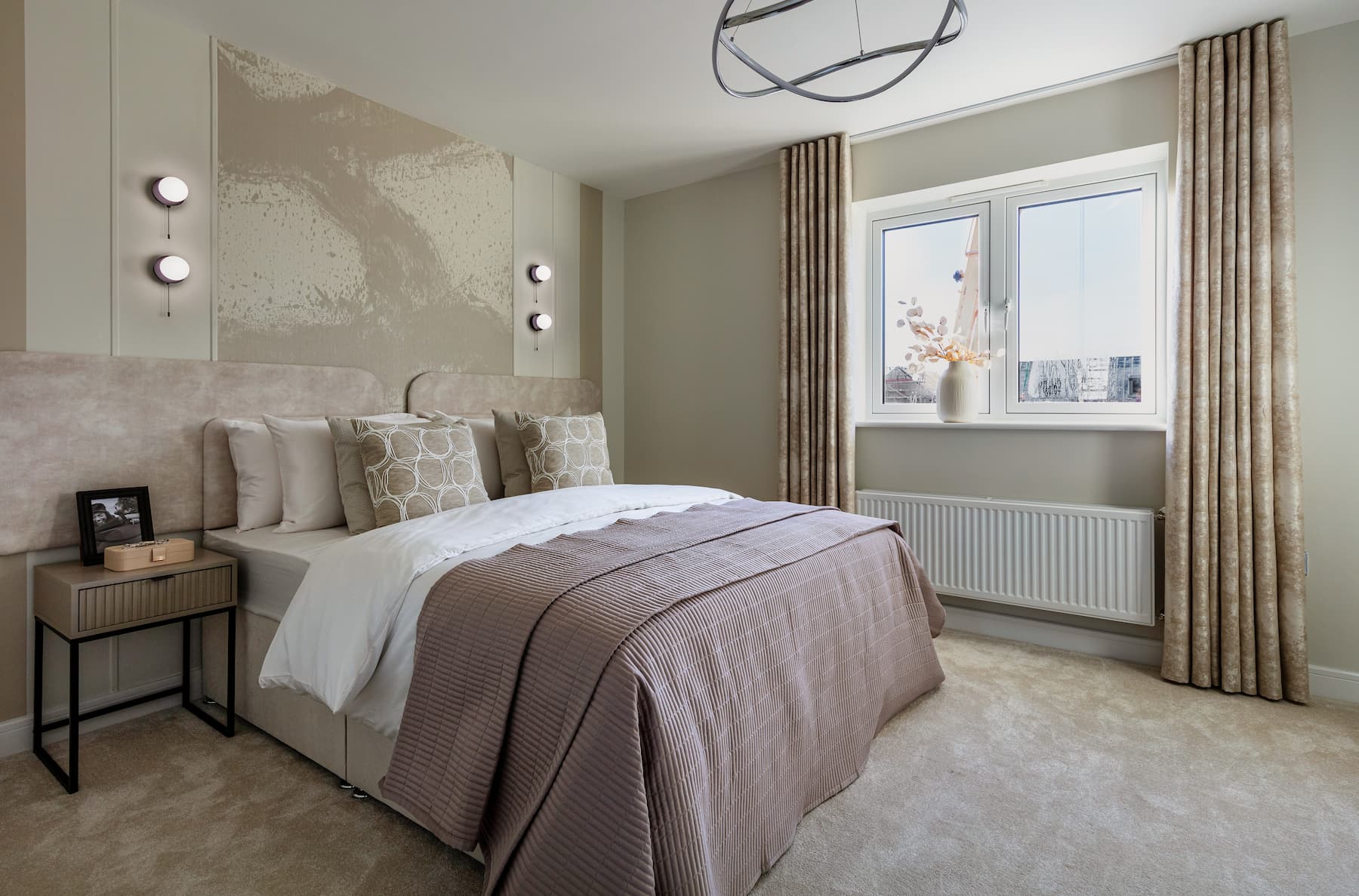 Bedroom one is spacious and inviting 