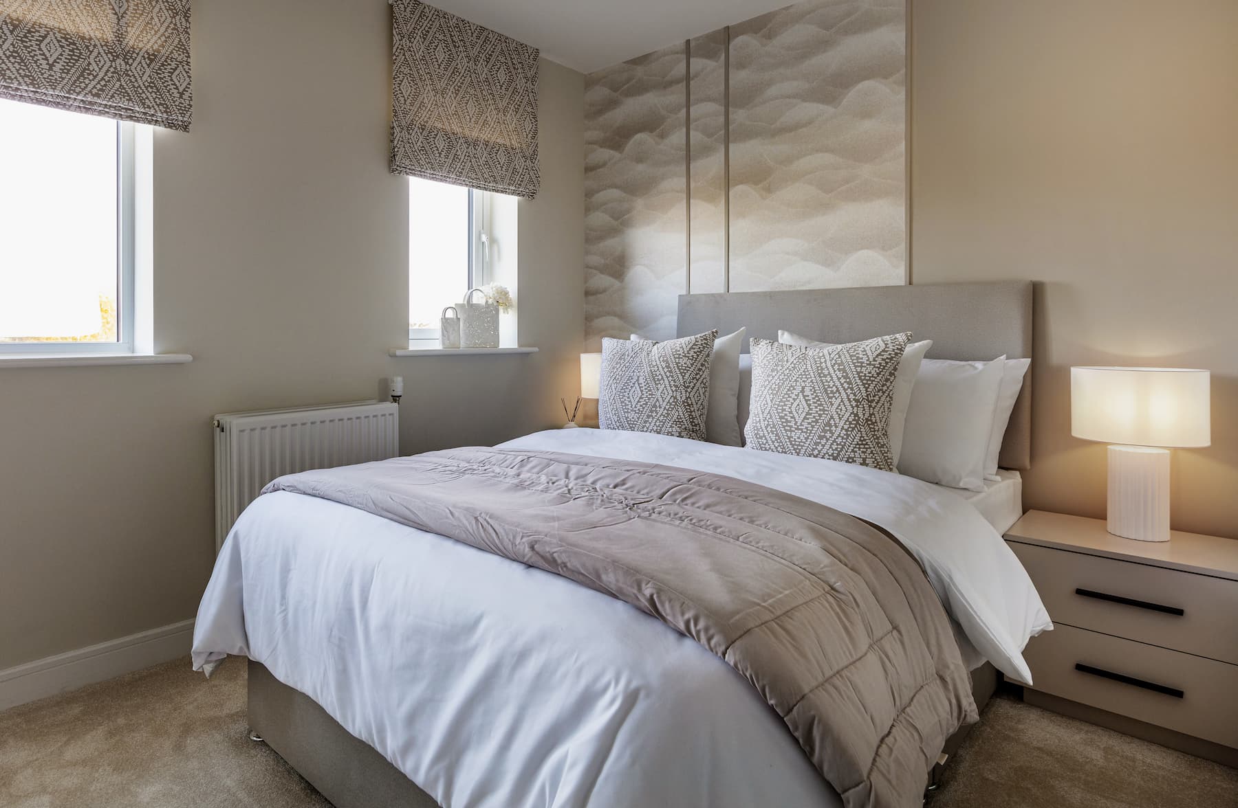 Bedroom two is a bright and airy retreat