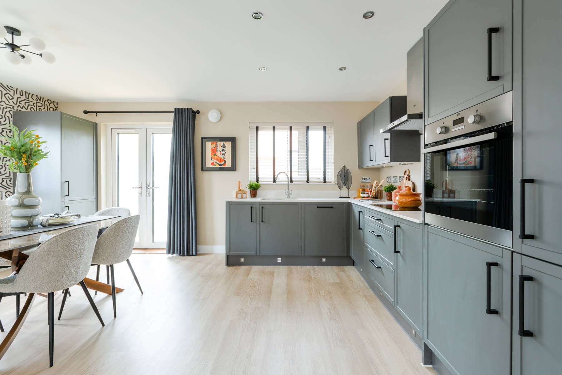 Kitchen and dining area