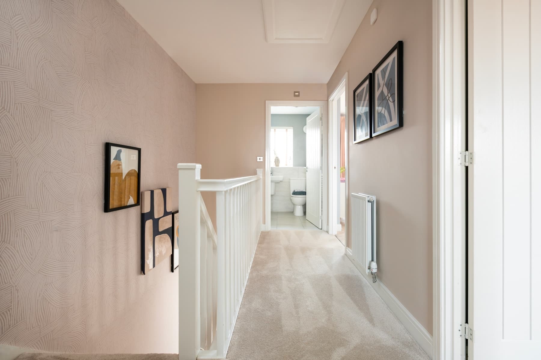 A bright and airy landing