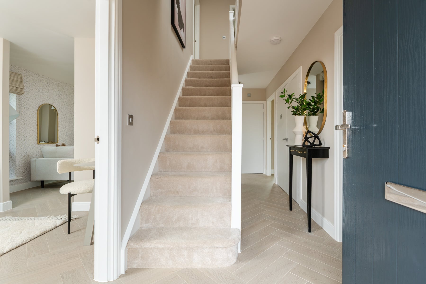 Welcoming entrance hall connecting the home