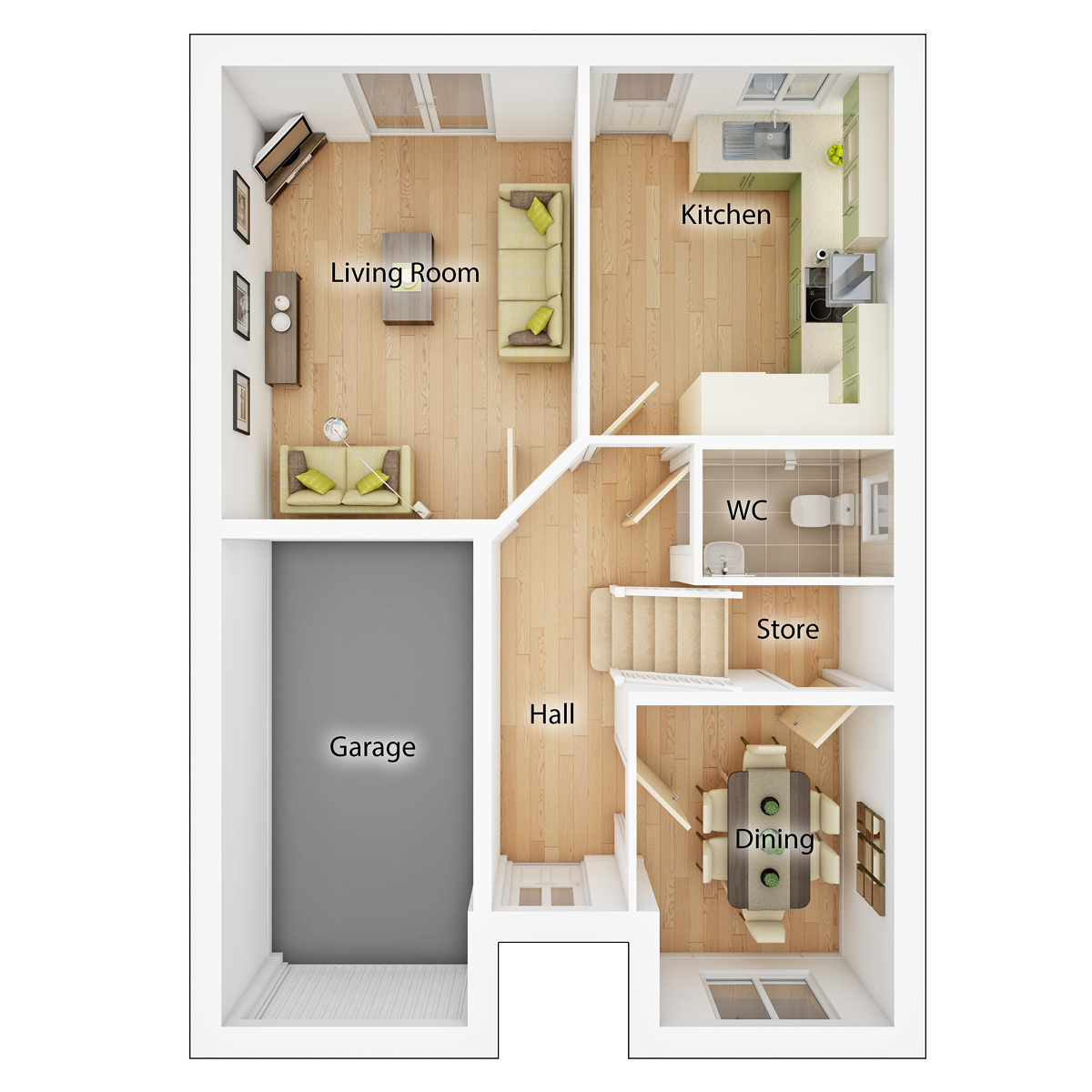 The Douglas ground floor floor plan