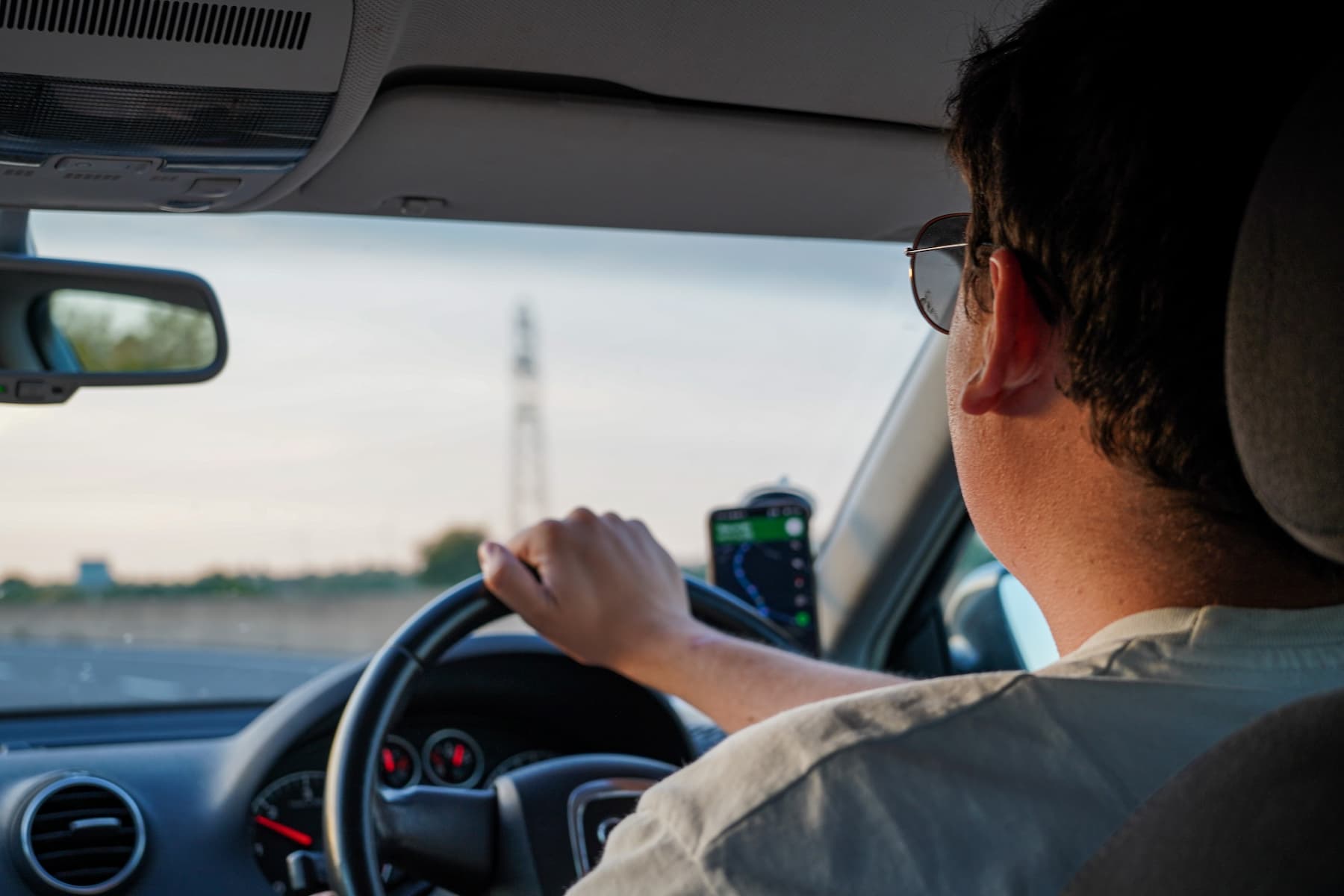Man driving