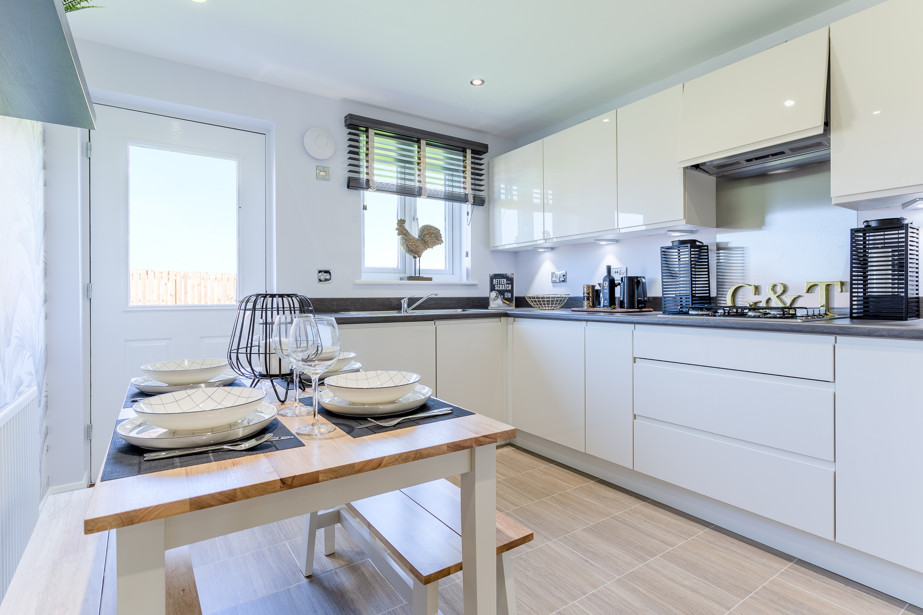The kitchen in the Douglas home