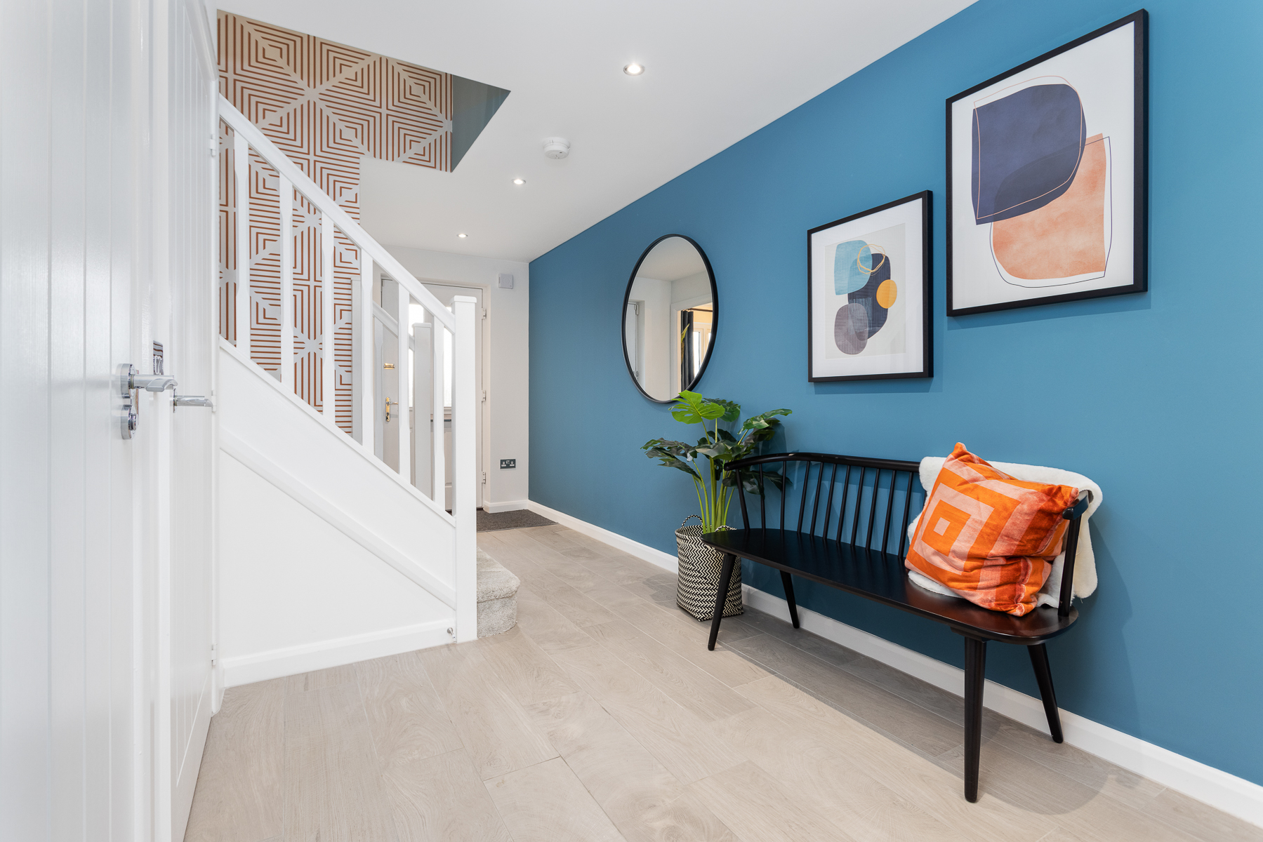 The hallway in the Stewart home