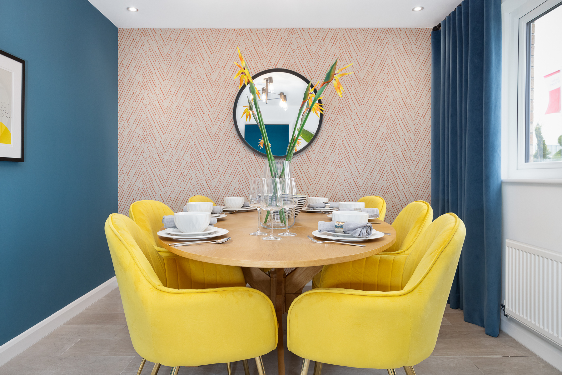 The dining room in the Stewart home