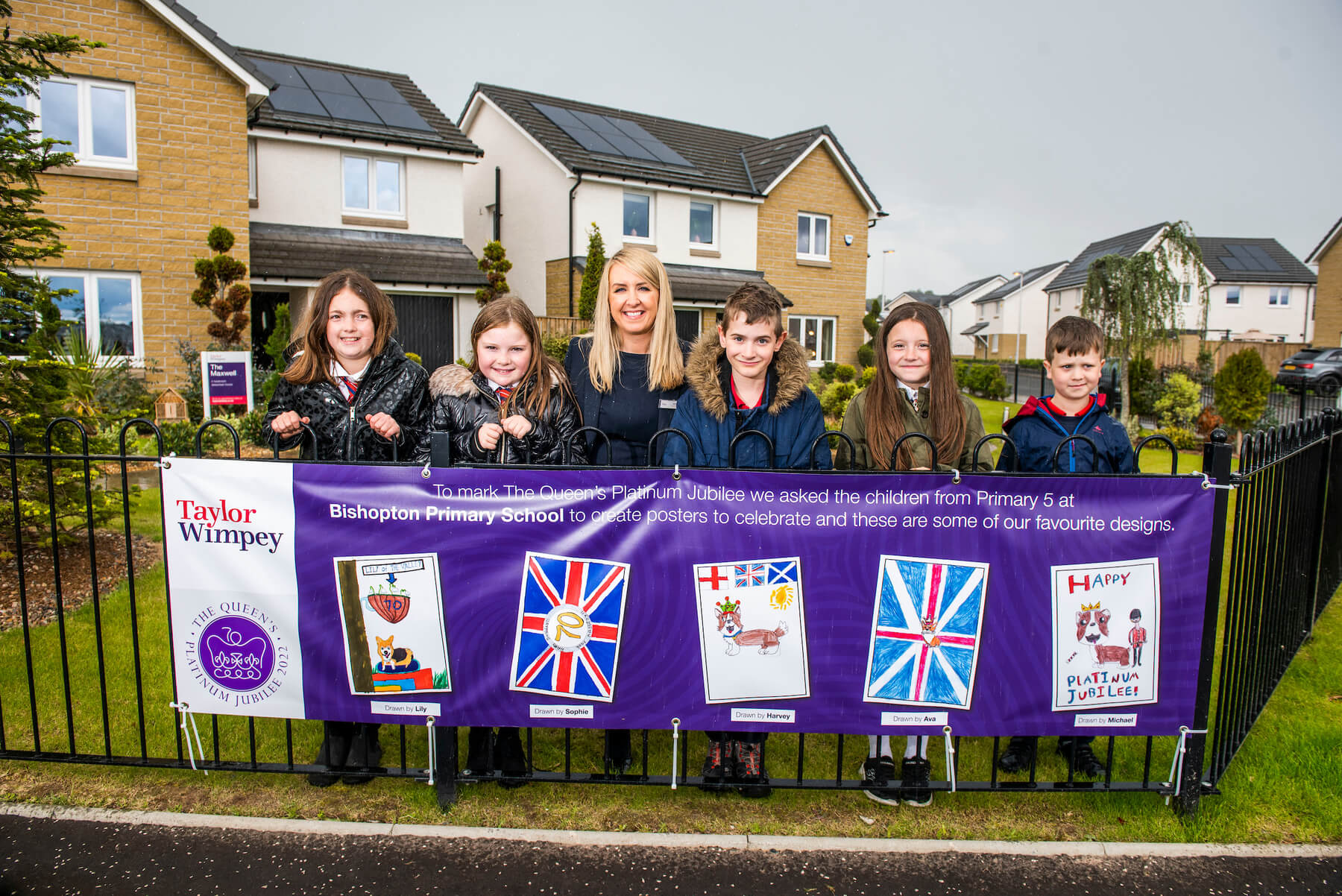 Taylor Wimpey Dargavel Village Bishopton queens jubilee flag design competition