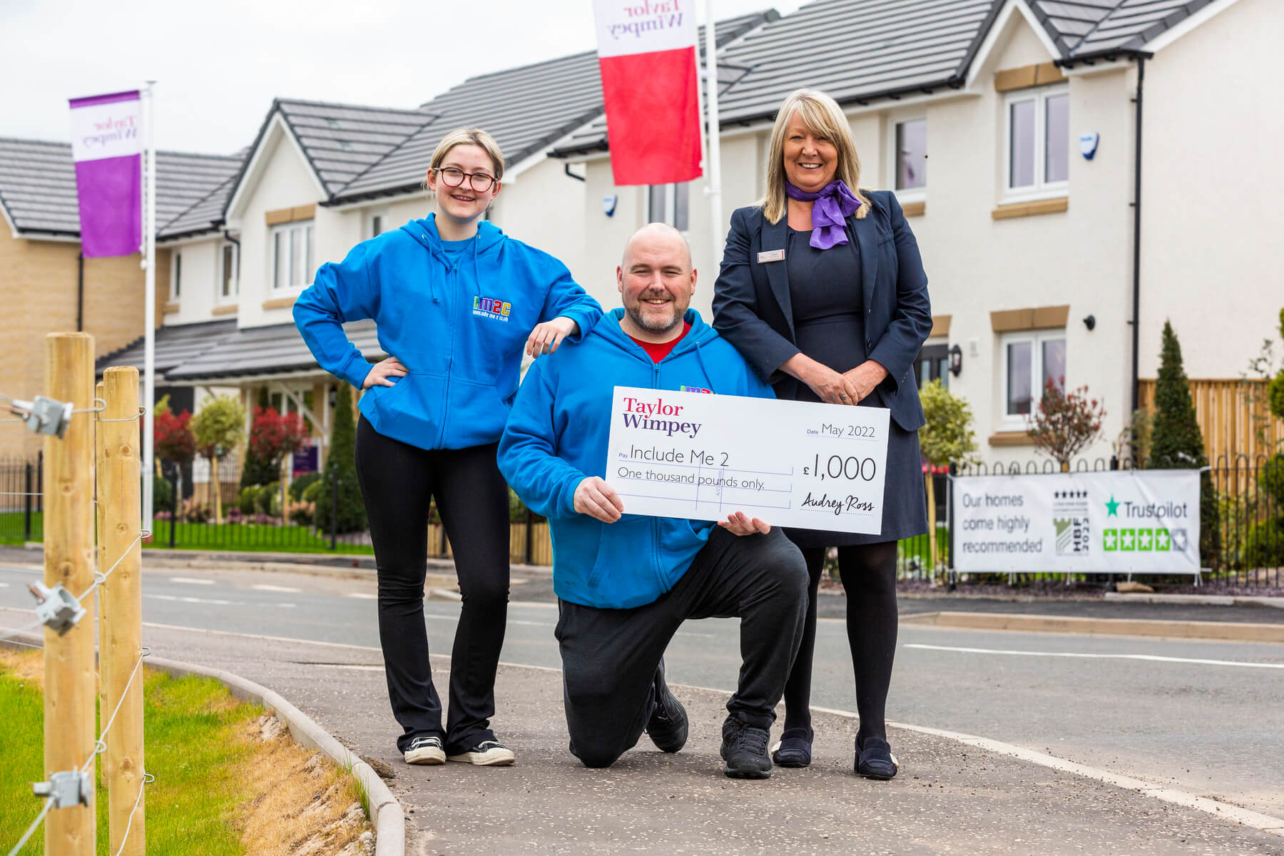 Include me 2 donation Taylor Wimpey Barrhead Duncarnock