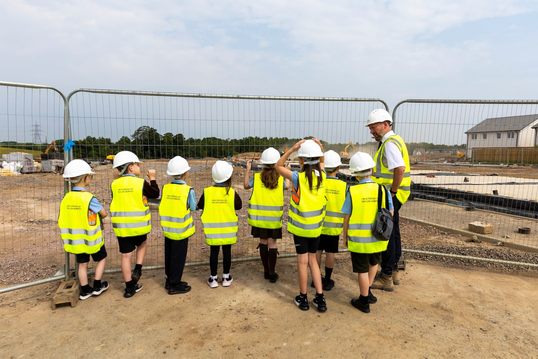Hamilton School visit - looking over site resize