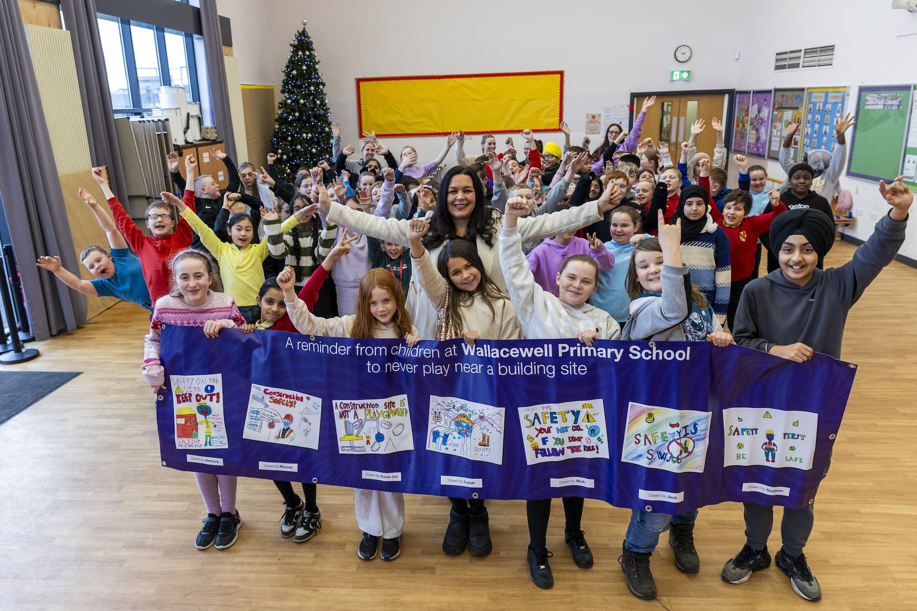 Monument safety banner