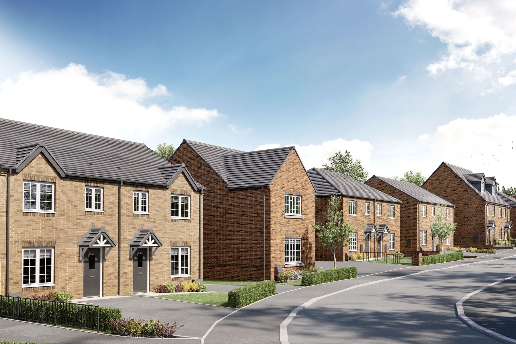 Artists impression of a street at Newton Grange