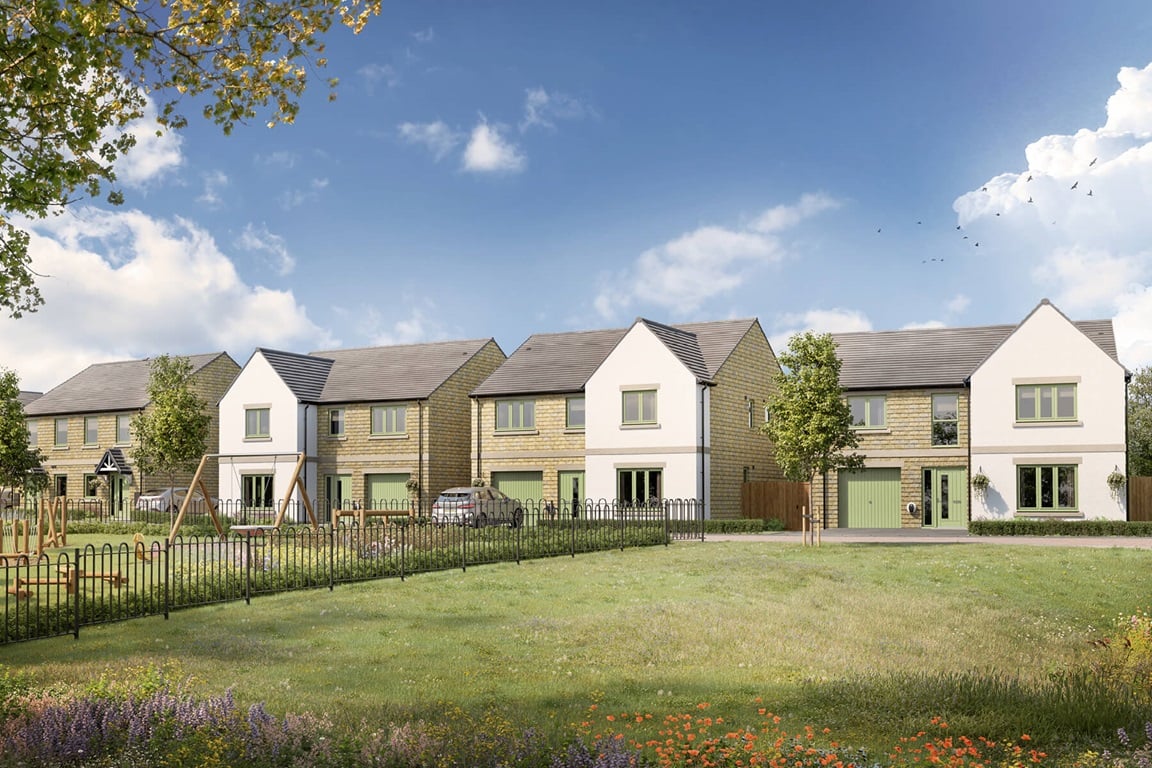 Artists impression of a street scene at Morwick Springs