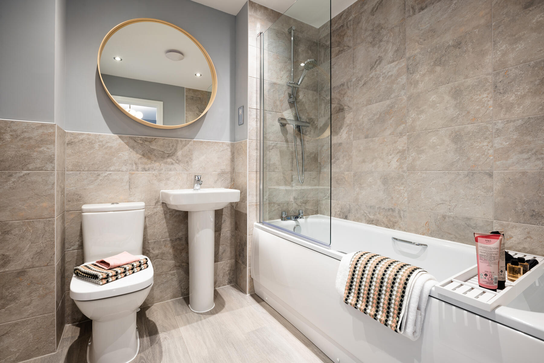 Personalise with a selection of wall and floor tiles