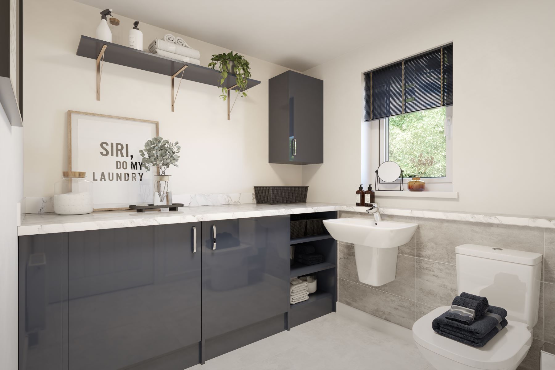 The Beaford utility room and toilet