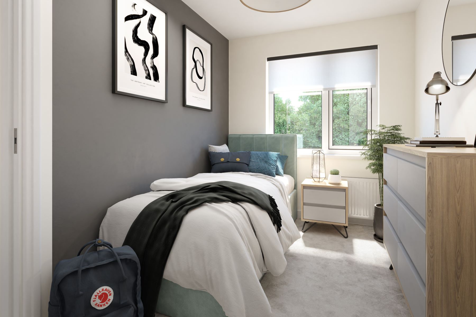 Bedroom 3 makes an ideal room for a child