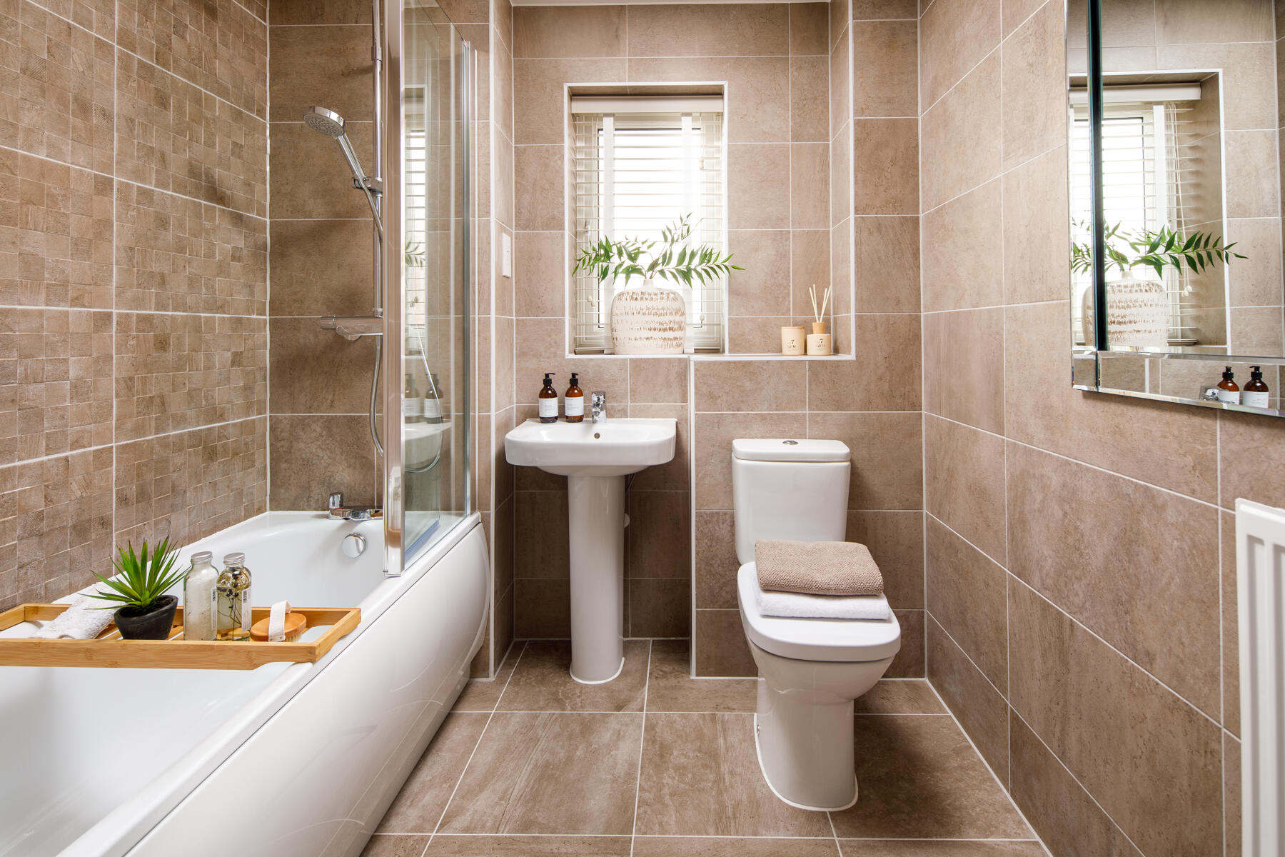 Personalise with a selection of wall and floor tiles