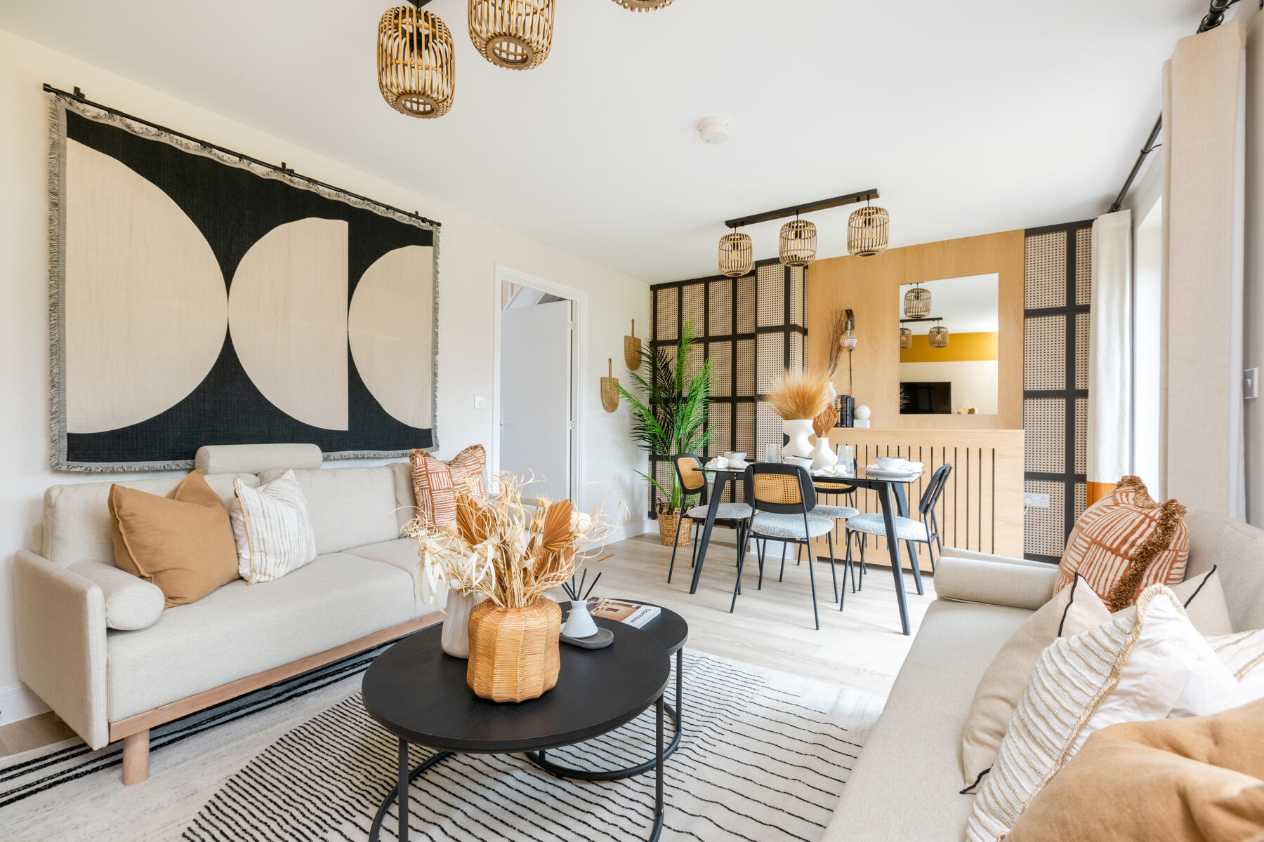 The open plan living & dining room is perfect for entertaining