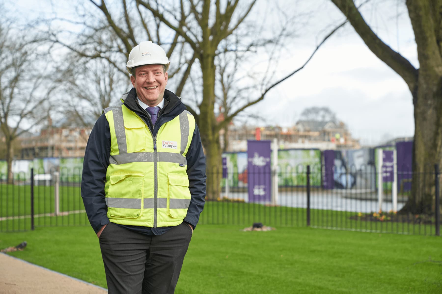 Site manager smiling