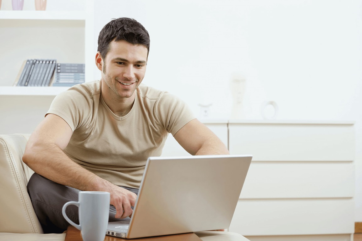 man with laptop