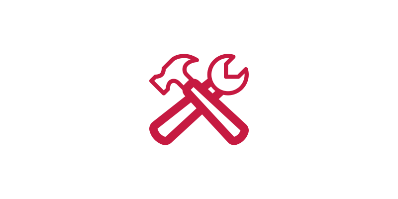hammer and wrench icon