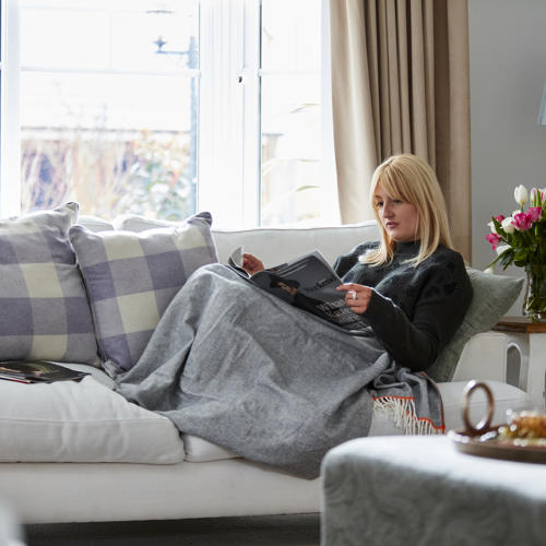 Customer in living room