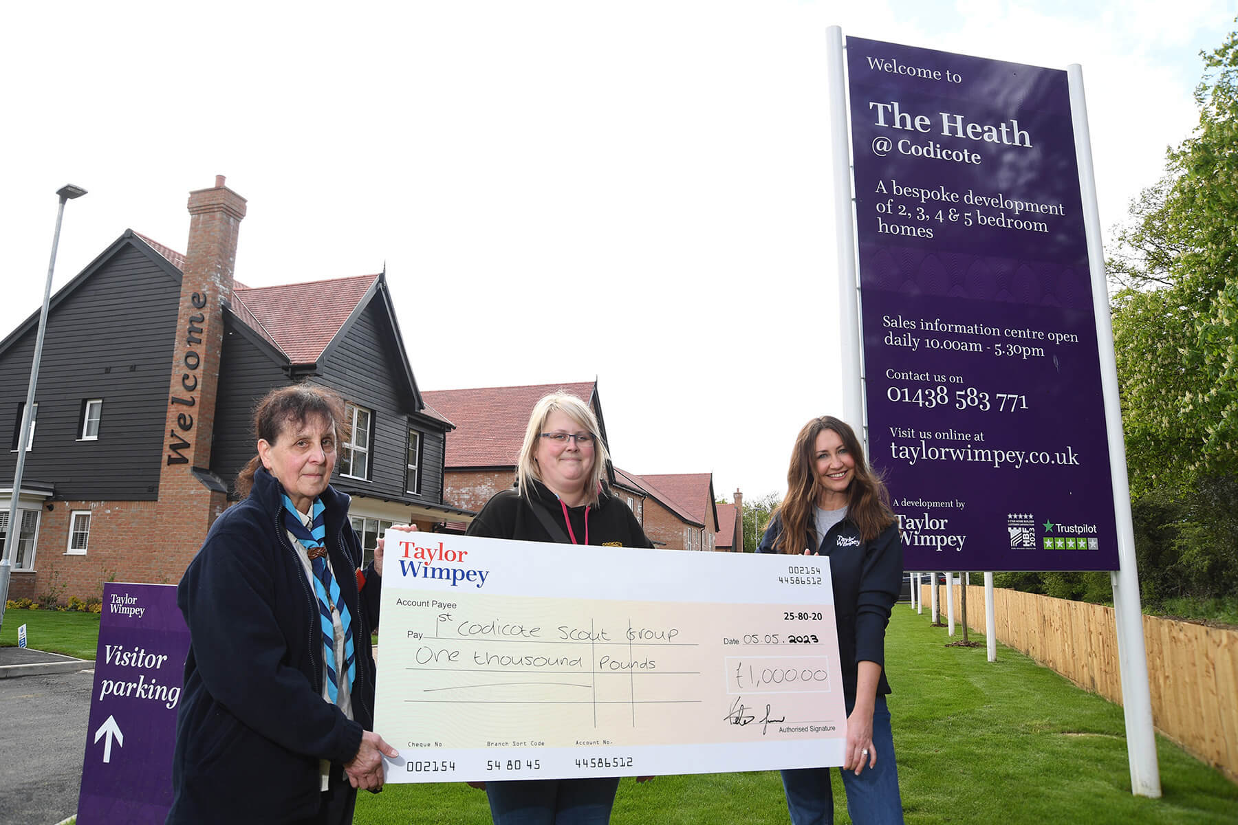 TW North Thames Codicote Scouts Donation The Heath Development