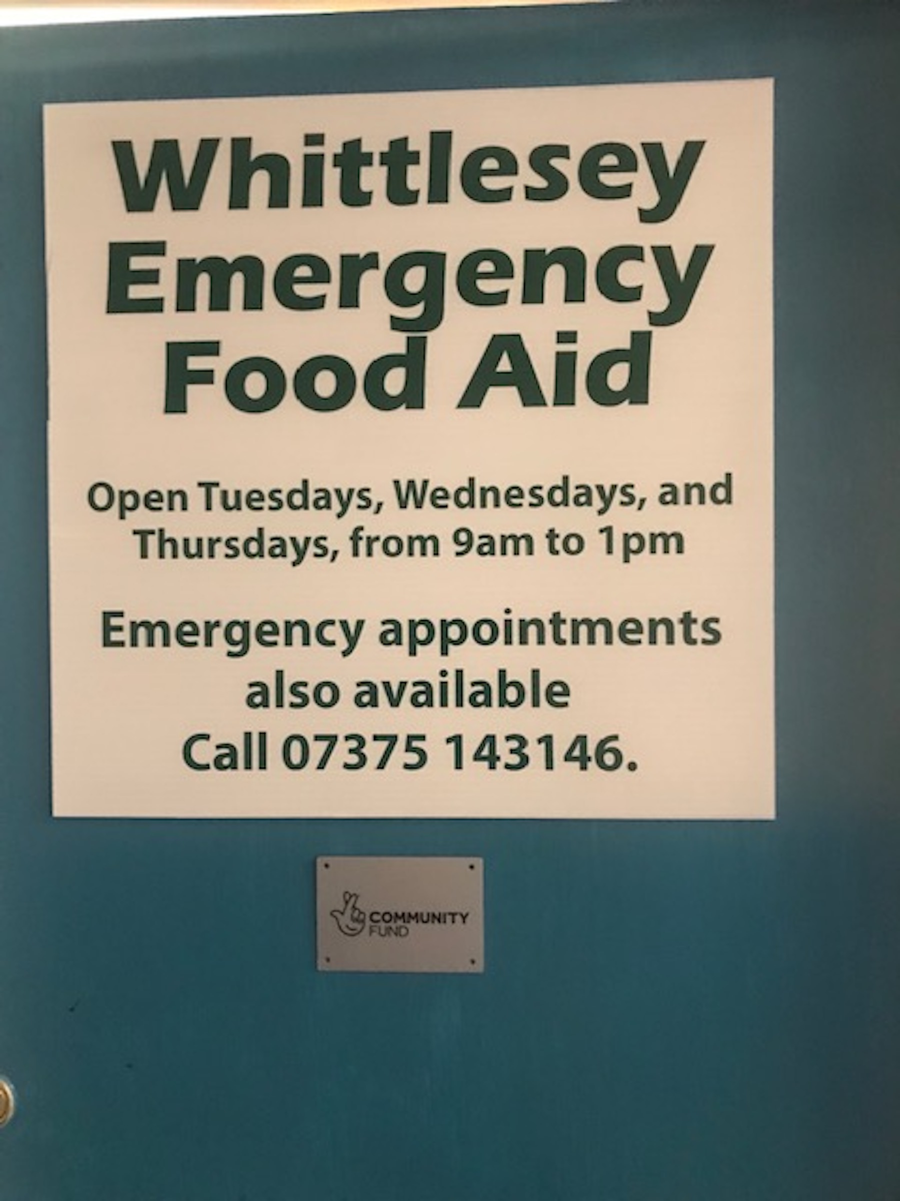 Food bank in Whittlesey