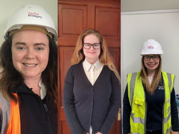 Three portraits of female Site Managers