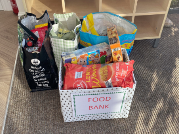 Bags for life with groceries inside