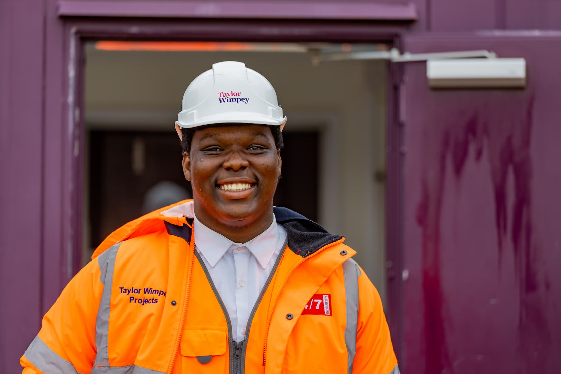 Site manager next to compound