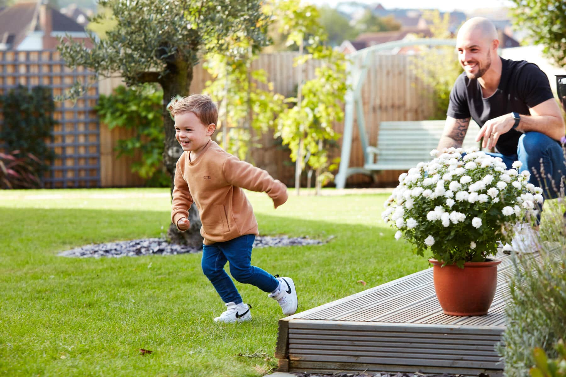 Child in garden