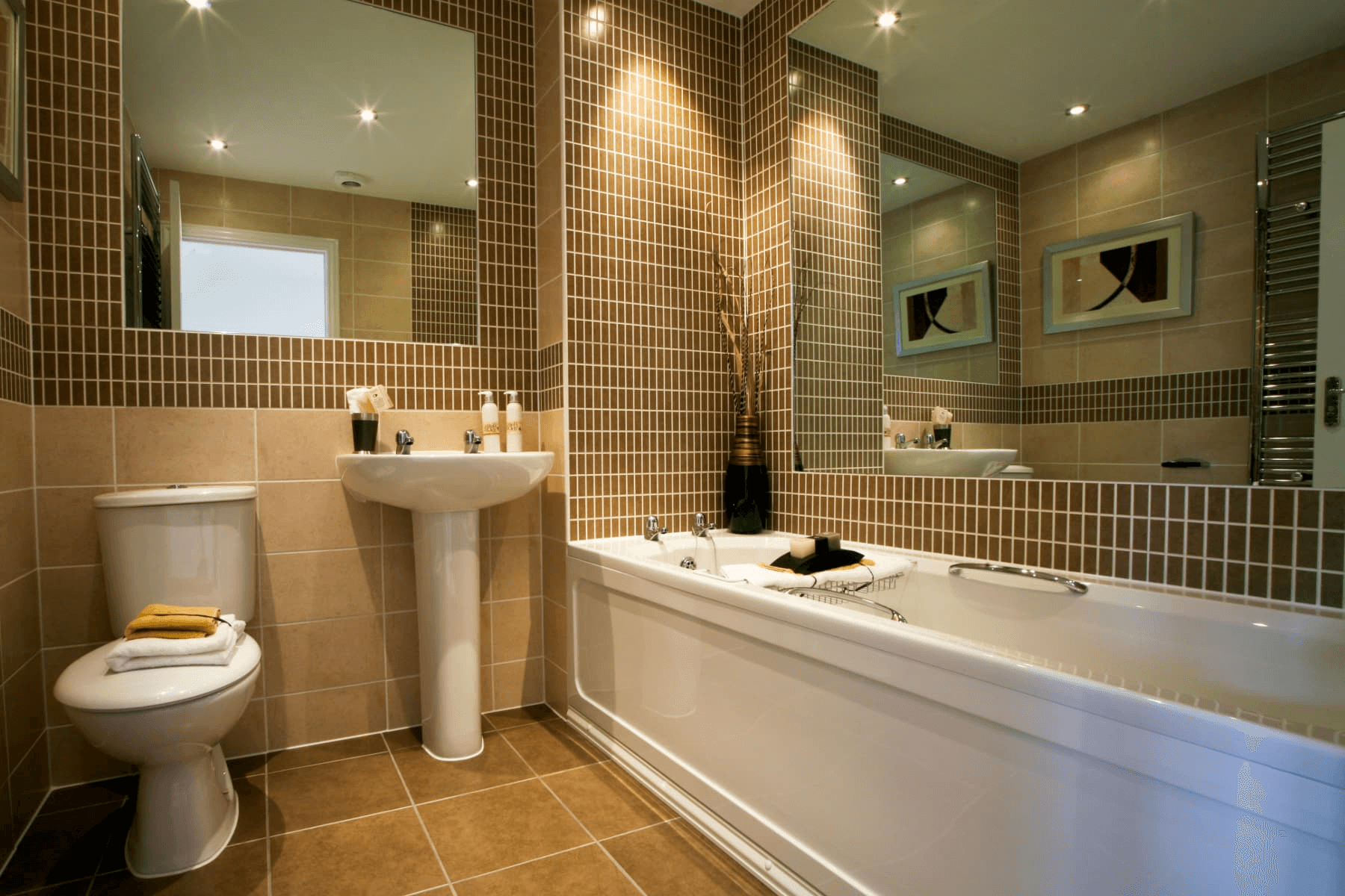 Bathtub with bath rack