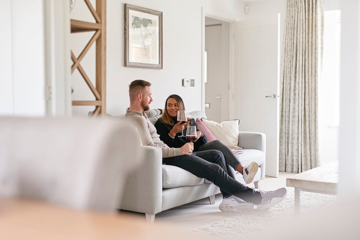 Couple on sofa