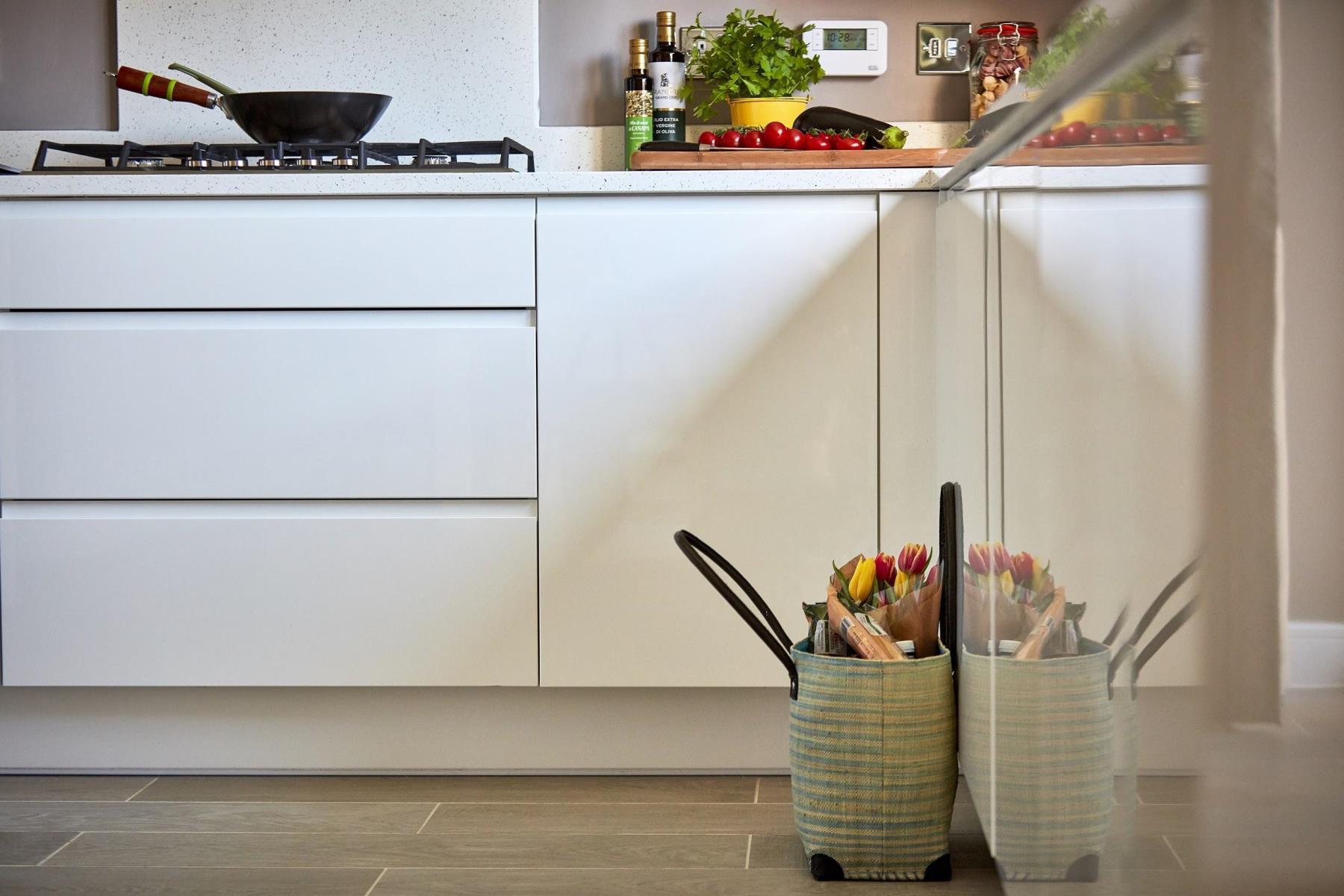 Kitchen with shopping