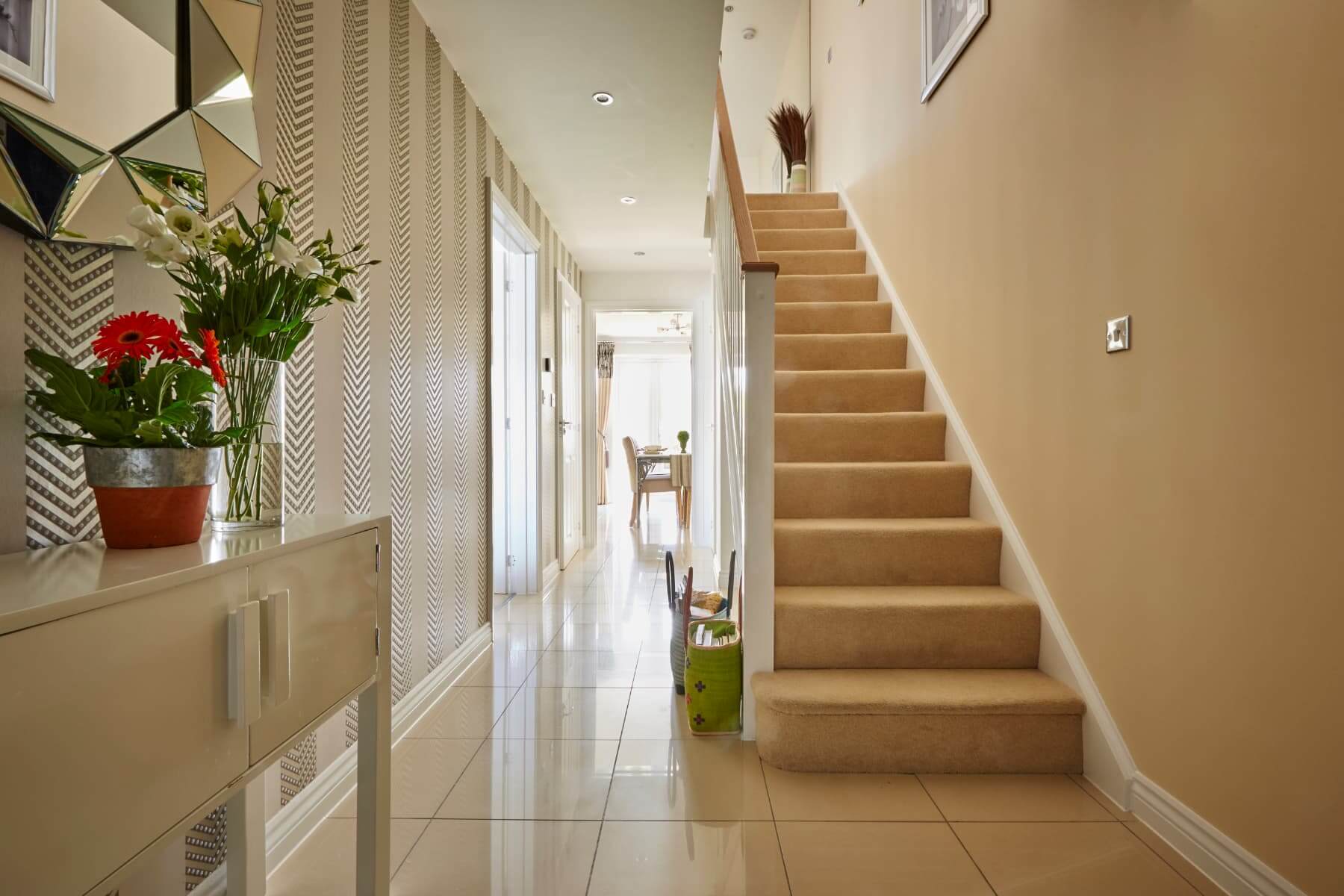Hallway in honey colours