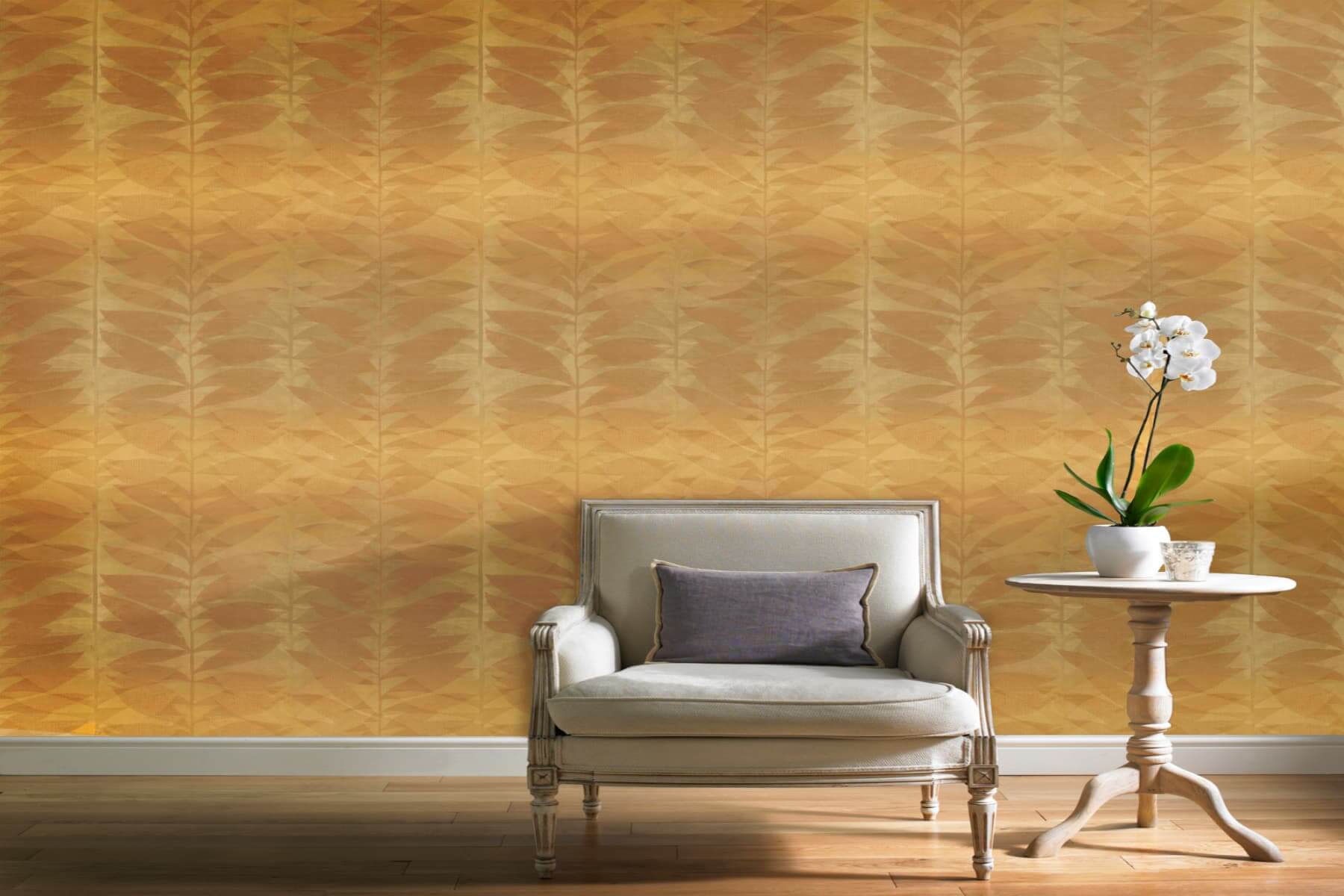 Honey colour wallpaper