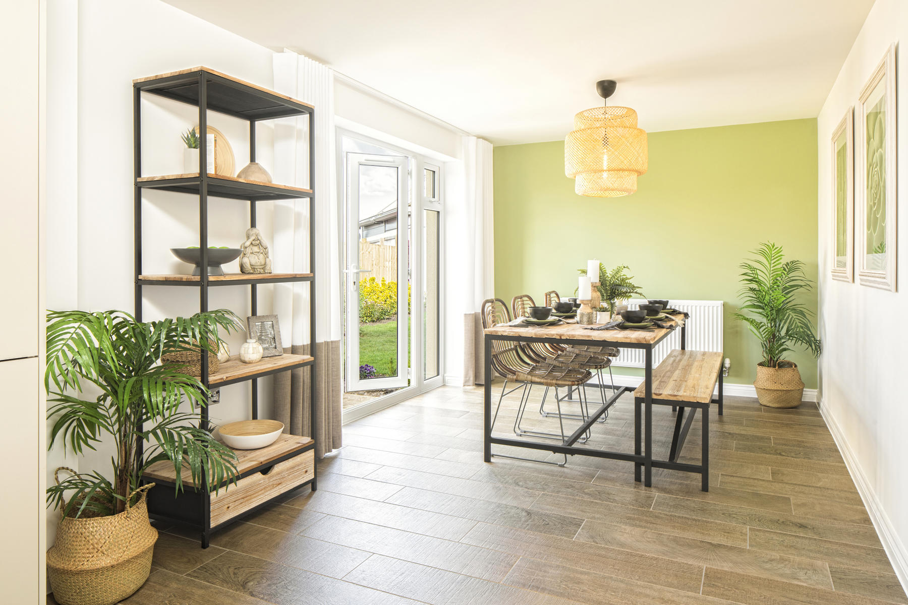 Plants in dining room