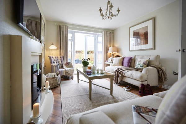 Living room with neutral colours