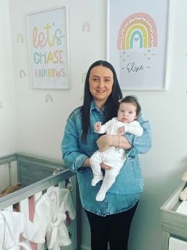 Lady with her baby