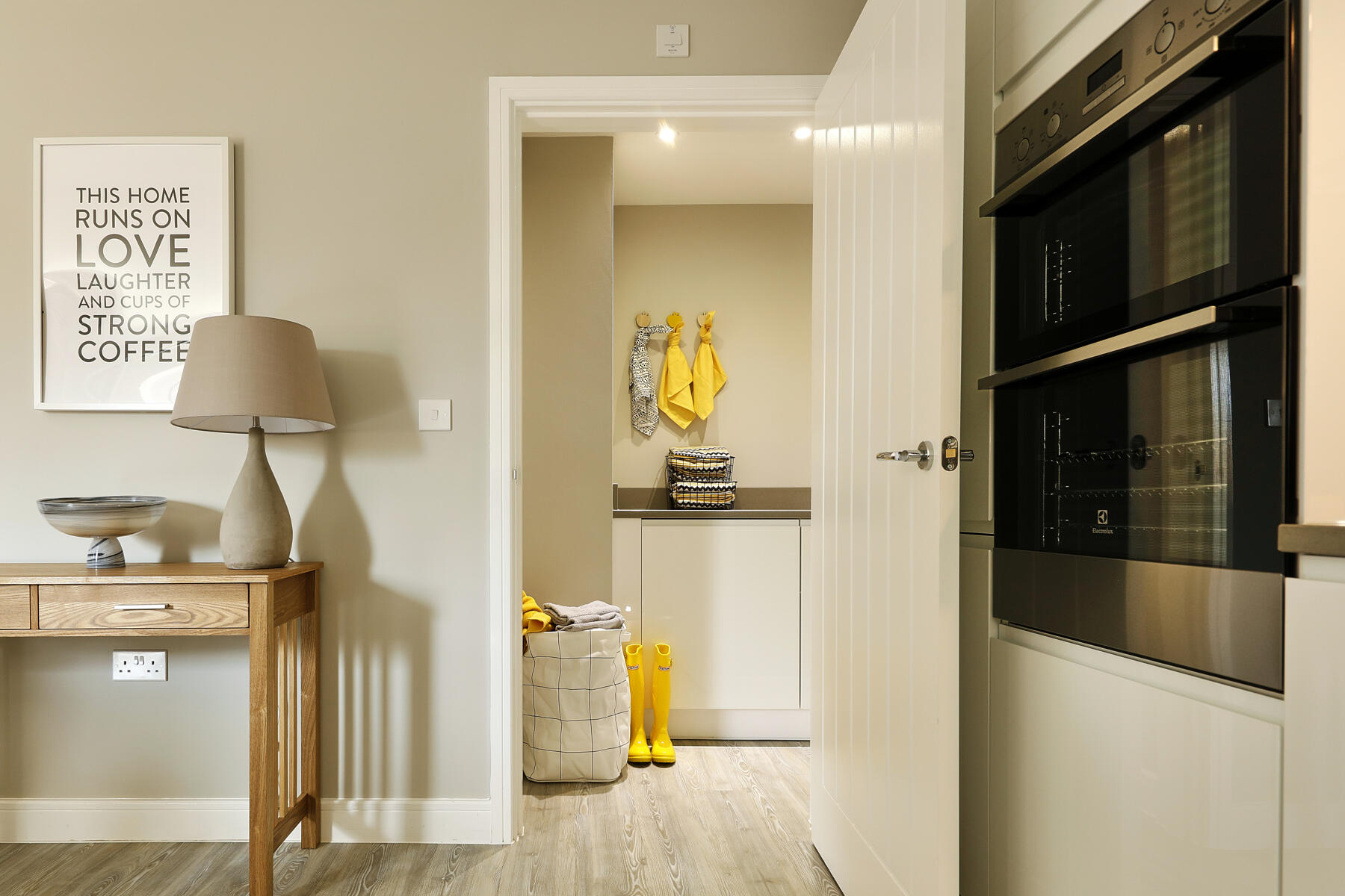 Kitchen and utility room at Bridleways development in Banbury
