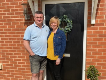 Couple happy to move into new home at Bridleways development in Banbury