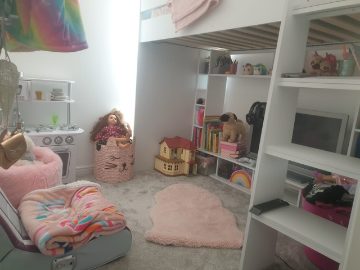 Pink children's bedroom